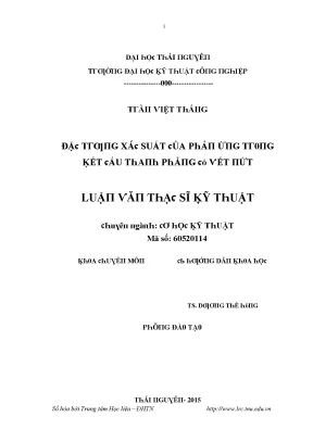 Luận văn đặc trưng xác suất của phản ứng trong kết cấu thanh phẳng có vết nứt