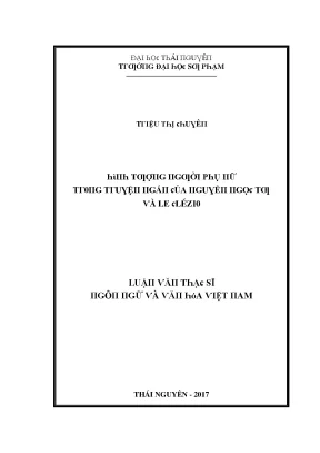 Luận văn hình tượng người phụ nữ trong truyện ngắn của nguyễn ngọc tư và le clézio