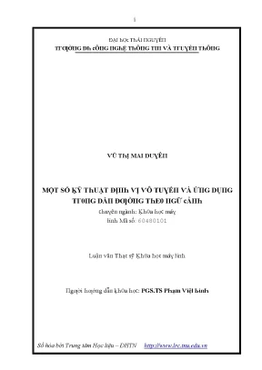 Luận văn một số kỹ thuật định vi vô tuyến và ứng dụng trong dẫn đường theo ngữ cảnh