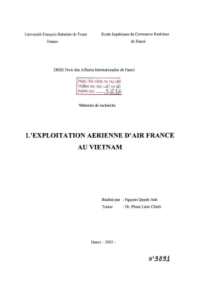 Luận án nghiên cứu lexploitation aérienne dair france au vietnam