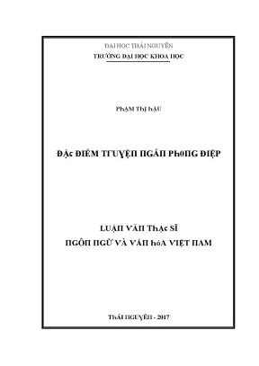 Luận văn đặc điểm truyện ngắn phong điệp