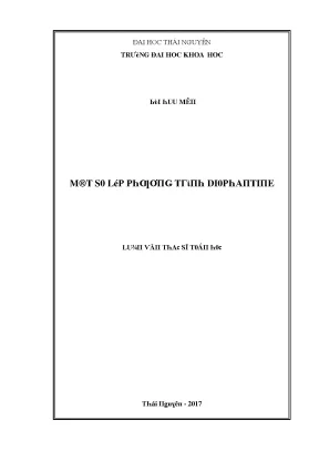 Luận văn một số lớp phương trình diophantine