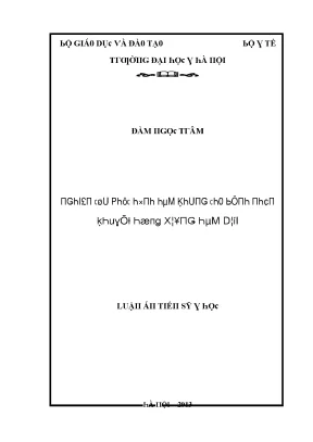 Luận văn nghiên cứu phục hình hàm khung cho bệnh nhân khuyết hổng xương hàm dưới
