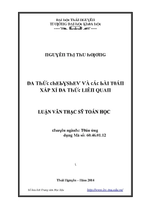 Luận văn đa thức chebyshev và các bài toán xấp xỉ đa thức liên quan
