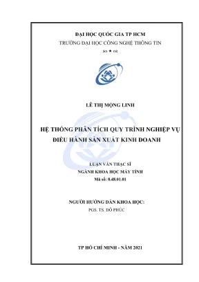 Luận văn thạc sĩ khoa học máy tính hệ thống phân tích quy trình nghiệp vụ điều hành sản xuất kinh doanh