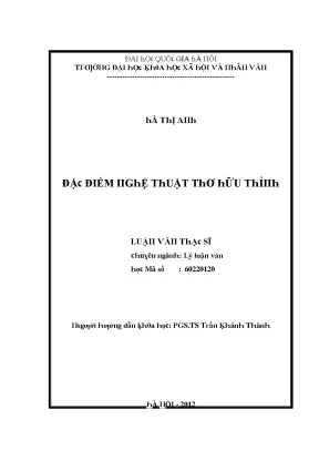 Luận văn đặc điểm nghệ thuật thơ hữu thỉnh
