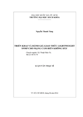 Luận văn thạc sĩ kỹ thuật điện tử triển khai và đánh giá giao thức lightweight snmp cho mạng cảm biến không dây