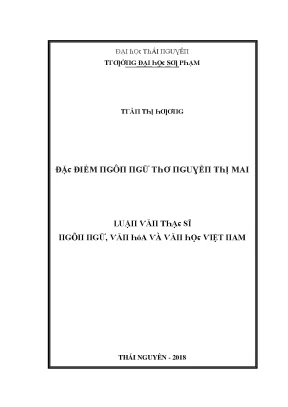 Luận văn đặc điểm ngôn ngữ thơ nguyễn thị mai