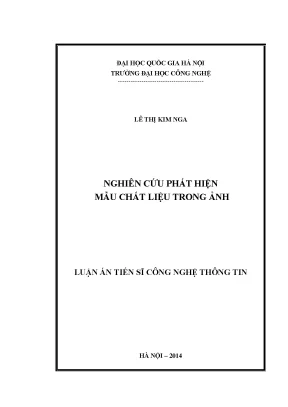 Luận án tiến sĩ nghiên cứu phát hiện mẫu chất liệu trong ảnh