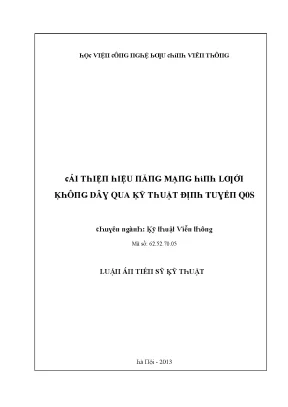 Luận văn cải thiện hiệu năng mạng hình lưới không dây qua kỹ thuật định tuyến qos
