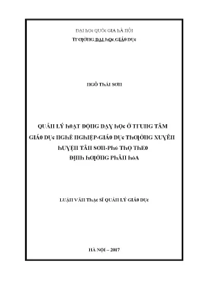 Luận văn quản lý hoạt động dạy học ở trung tâm giáo dục nghề nghiệp giáo dục thường xuyên huyện tân sơn phú thọ theo định hướng phân hóa