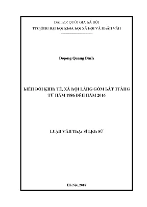 Luận văn biến đổi kinh tế xã hội làng gốm bát tràng từ năm 1986 đến năm 2016