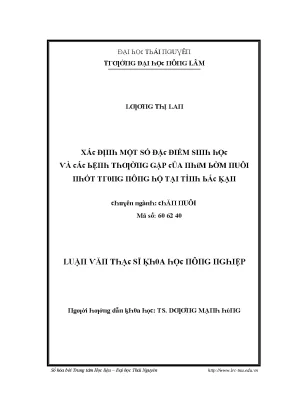 Luận văn xác định một số đặc điểm sinh học và các b ệnh thường gặp của nhím bờm nuôi nhốt trong nông hộ tại tỉnh bắc kạn