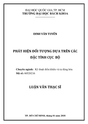 Luận văn thạc sĩ kỹ thuật điều khiển và tự động hóa phát hiện đối tượng dựa trên các đặc tính cục bộ