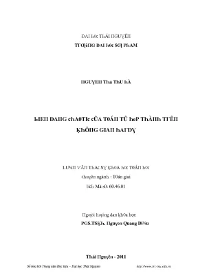 Luận văn biến dạng chaotic của toán tử hợp thành trên không gian hardy