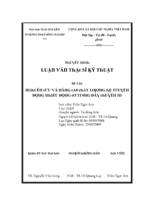 Luận văn nghiên cứu và nâng cao chất lượng hệ truyền động nhiều động cơ trong dây chuyền in