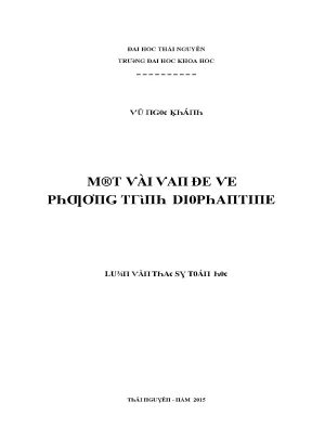 Luận văn một vài vấn đề về phương trình diophantine