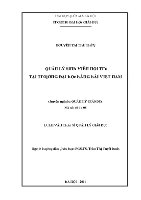 Luận văn quản lý sinh viên nội trú tại trường đại học hàng hải việt nam