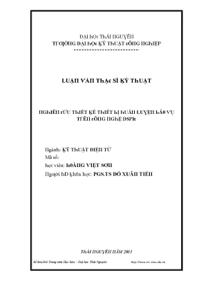 Luận văn nghiên cứu thiết kế thiết bị huấn luyện báo vụ trên công nghệ dspic