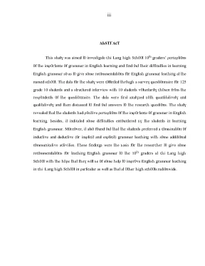 Luận văn chi lang high school 10th graders perceptions of the importance of grammar in english learning and their difficulties in english grammar