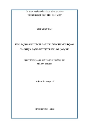 Ứng dụng sift tách đặc trưng chuyển động và nhận dạng ksy tự trên lốp vỏ xe