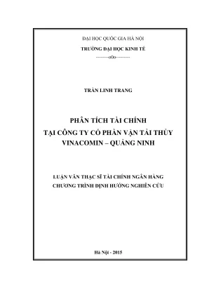 Luận văn thạc sĩ tài chính ngân hàng phân tích tài chính tại công ty cổ phần vận tải thủy vinacomin quảng ninh
