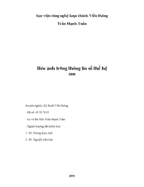 Luận văn nén ảnh trong thông tin số thế hệ sau