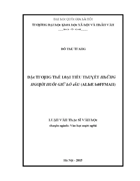 Luận văn đặc trưng thể loại tiểu thuyết những người nuôi giữ bồ câu alice hoffman