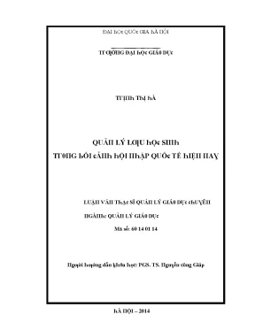 Luận văn quản lý lưu học sinh trong bối cảnh hội nhập quốc tế hiện nay