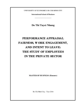Luận văn performance appraisal fairness work engagement and intent to leave the study of employees in the private sector