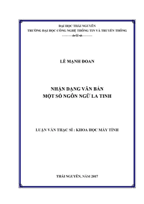 Luận văn nhận dạng văn bản một số ngôn ngữ la tinh