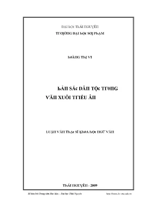 Luận văn bản sắc dân tộc trong văn xuôi triều ân