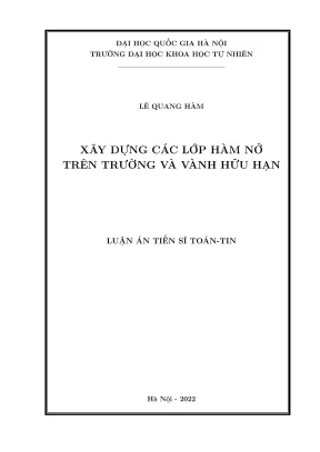 Luận án tiến sĩ toán tin xây dựng các lớp hàm nở trên trường và vành hữu hạn