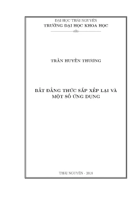 Luận văn bất đẳng thức sắp xếp lại và một số ứng dụng