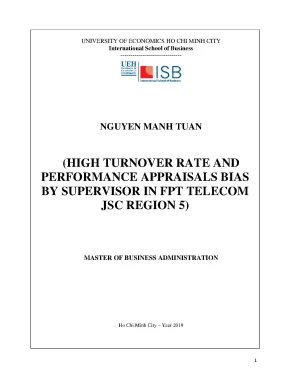 Luận văn high turnover rate and performance appraisals bias by supervisor in fpt telecom jsc region 5