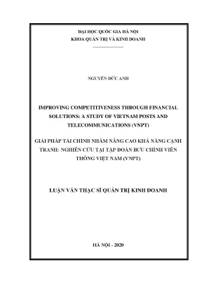Luận văn giải pháp tài chính nhằm nâng cao khả năng cạnh tranh nghiên cứu tại tập đoàn bưu chính viễn thông việt nam vnpt