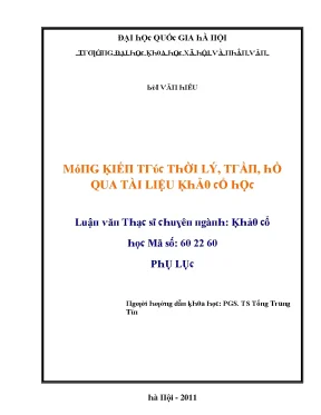 Luận văn móng kiến trúc thời lý trần hồ qua tài liệu khảo cổ học