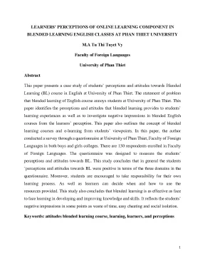 Topic 16 learners perceptions of online learning component in blended learning english classes at upt