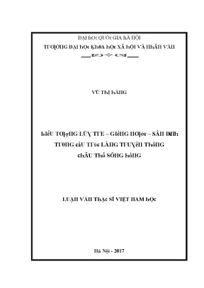 Luận văn biểu tượng lũy tre giếng nước sân đình trong cấu trúc làng truyền thống châu thổ sông hồng