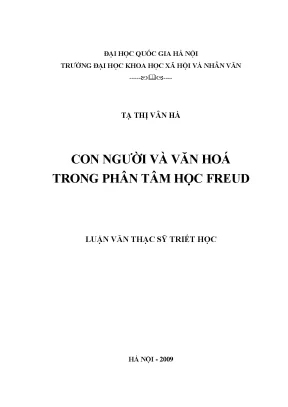 Luận văn thạc sĩ con người và văn hóa trong phân tâm học freud