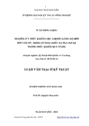 Luận văn nghiên cứu điều khiển lưu lượng bằng bộ biến đổi tần số cho hệ thống điều khiển quá trình