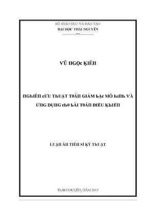 Luận văn nghiên cứu thuật toán giảm bậc mô hình và ứng dụng cho bài toán điều khiển