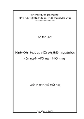 Luận văn kinh tế tri thức và việc phát triển nguồn lựcn người việt nam hiện nay