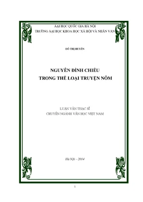 Luận văn thạc sĩ nguyễn đình chiểu trong thể loại truyện nôm
