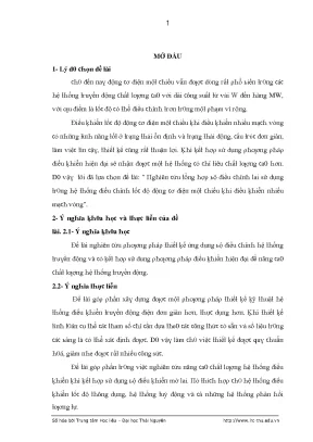 Luận văn nghiên cứu tổng hợp bộ điều chỉnh lai sử dụng trong hệ thống điều chỉnh tốc độ động cơ điện một chiều khi điều khiển nhiều mạch vòng
