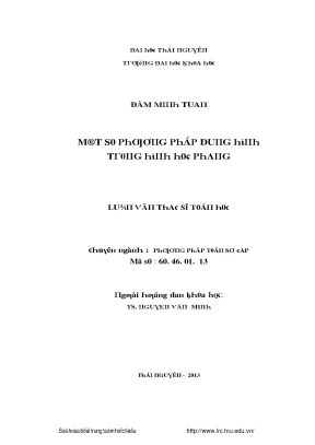 Luận văn một số phương pháp dựng hình trong hình học phẳng
