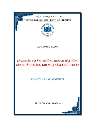 Luận văn các nhân tố ảnh hưởng đến sự hài lòng của khách hàng khi mua sắm trực tuyến
