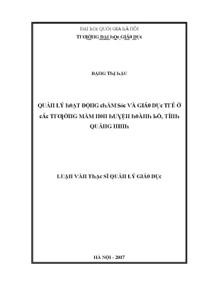 Luận văn quản lý hoạt động chăm sóc và giáo dục trẻ ở các trường mầm non huyện hoành bồ tỉnh quảng ninh 01