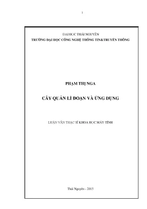 Luận văn cây quản lí đoạn và ứng dụng