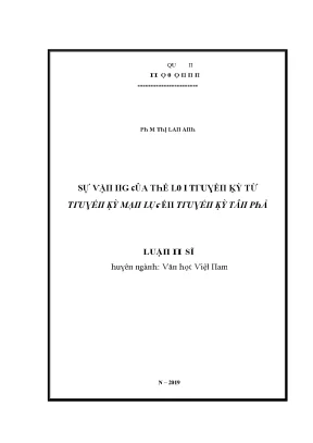 Luận văn sự vận động của thể loại truyền kỳ từ truyền kỳ mạn lục đến truyền kỳ tân phả